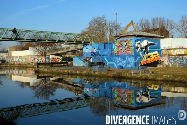 Street Art Avenue, une promenade le long du canal de Saint-Denis vous donne a voir les oeuvres de 30 artistes du nord est parisien entre la Villette et le stade de France