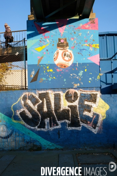 Street Art Avenue, une promenade le long du canal de Saint-Denis vous donne a voir les oeuvres de 30 artistes du nord est parisien entre la Villette et le stade de France