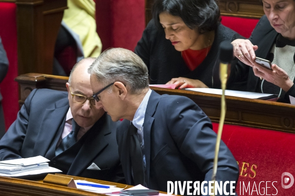 1ère séance des questions au gouvernement pour Bernard Cazeneuve , nouveau Premier ministre