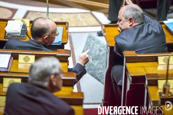 1ère séance des questions au gouvernement pour Bernard Cazeneuve , nouveau Premier ministre