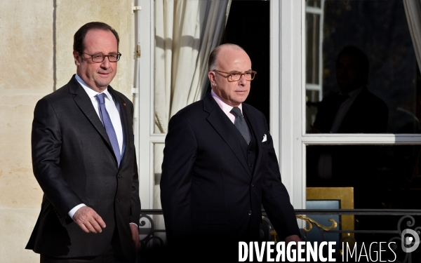 François Hollande avec Bernard Cazeneuve
