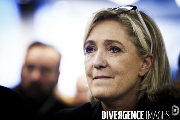 Portraits de Marine Le PEN lors d une Convention thématique Marine 2017 avec le Collectif Nouvelle Ecologie.