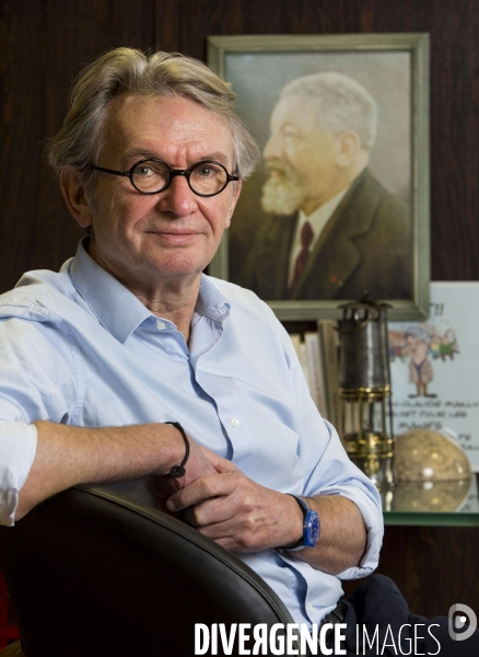 Jean-Claude MAILLY, secrétaire général de Force Ouvrière, dans son bureau au siège de F.O