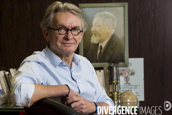 Jean-Claude MAILLY, secrétaire général de Force Ouvrière, dans son bureau au siège de F.O