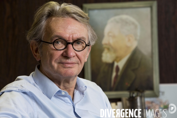 Jean-Claude MAILLY, secrétaire général de Force Ouvrière, dans son bureau au siège de F.O