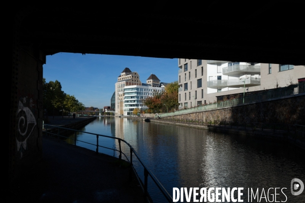 Pantin : Les berges du Canal de l Ourcq