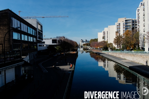 Pantin : Les berges du Canal de l Ourcq