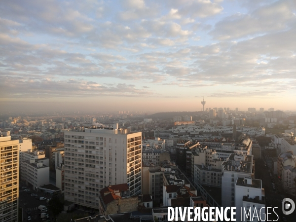 Vue sur l est parisien et la proche banlieue