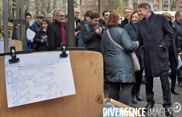 Déplacement de Vincent Peillon au Marché de Daumesnil