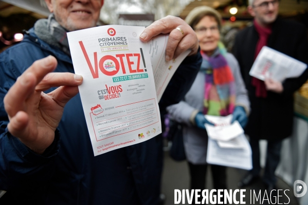 Déplacement de Vincent Peillon au Marché de Daumesnil