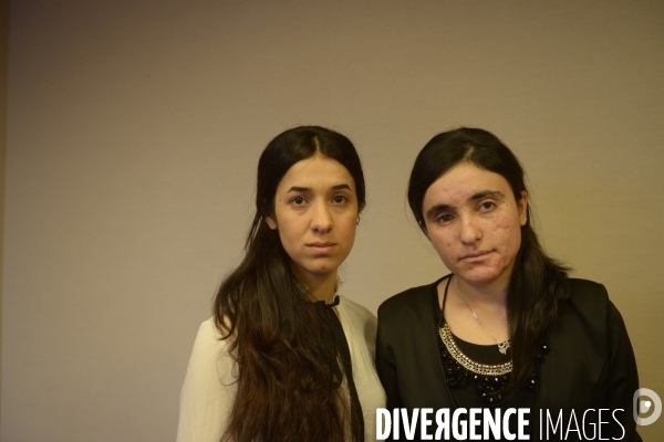 Nadia Murad  and Lamiya Aji Bashar, Yazidi women prisoners by Islamic State (ISIS)