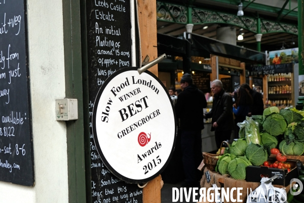 Londres.Slow food au borough market.