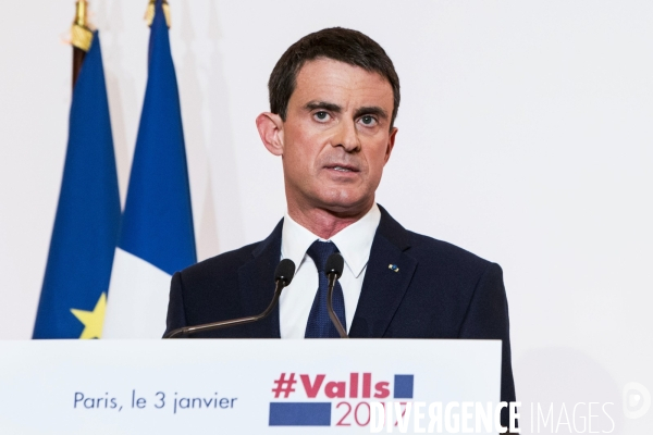 Manuel VALLS, présente le projet de sa candidature à la primaire de la gauche.