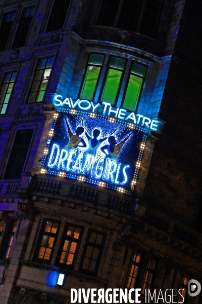 Londres.Le theatre le Savoy sur le Strand presente une comedie musicale Dreamgirls