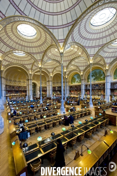 La salle de lecture de la bibliotheque de l Institut National d Histoire de l Art
