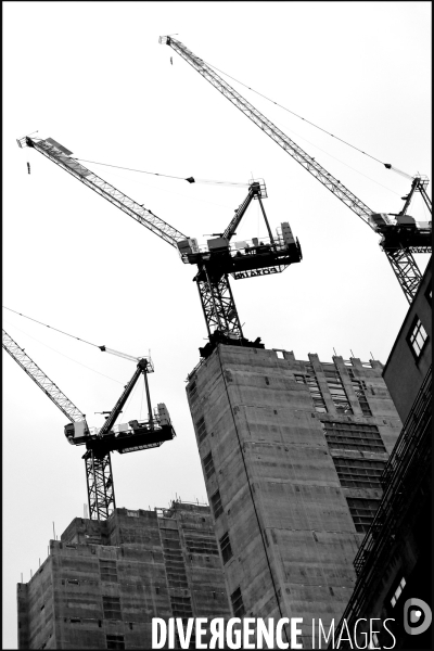 Londres.Immeubles de bureaux en construction dans la City