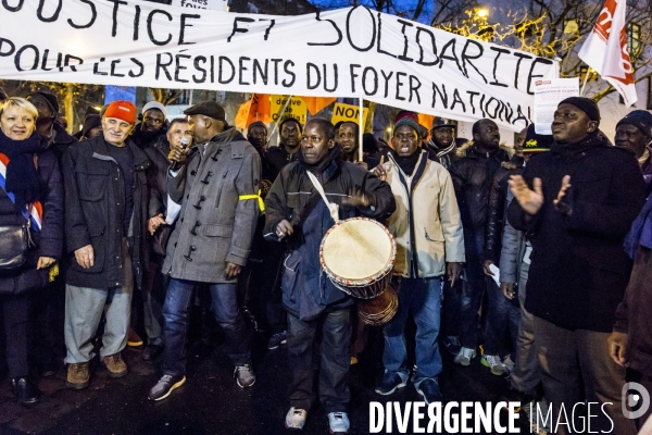 Foyer incendie de Boulogne Billancourt - Manifestation de solidarite avec les victimes