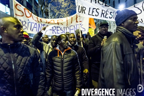 Foyer incendie de Boulogne Billancourt - Manifestation de solidarite avec les victimes