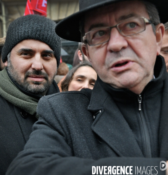 Alexis Corbiere avec Jean Luc Mélenchon