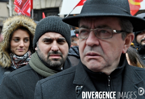 Alexis Corbiere avec Jean Luc Mélenchon