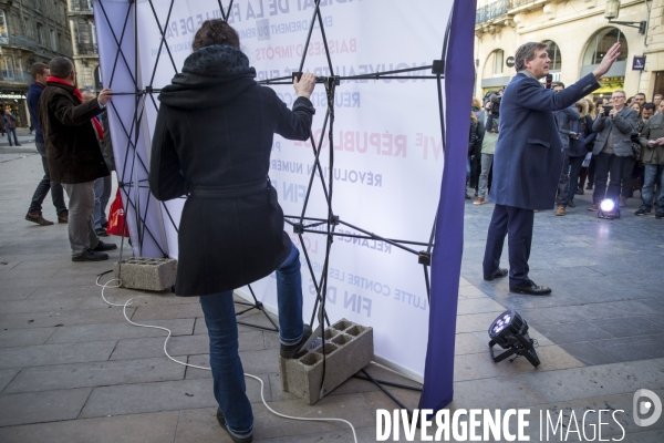 Arnaud Montebourg en campagne à Bordeaux