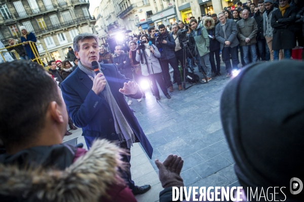 Arnaud Montebourg en campagne à Bordeaux