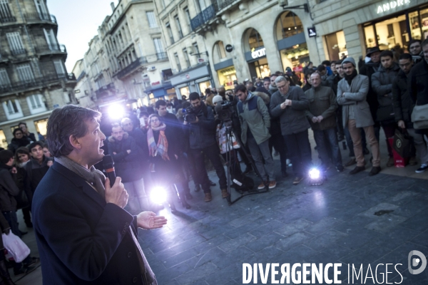 Arnaud Montebourg en campagne à Bordeaux