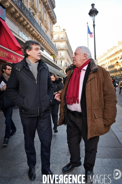 Arnaud Montebourg avec Gérard Filoche