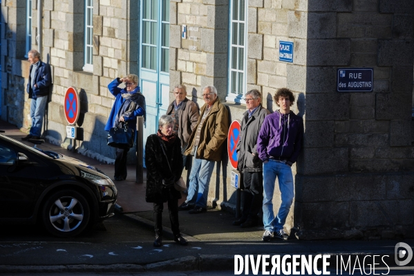 Manuel Valls à Lamballe. Campagne des Primaires citoyennes.