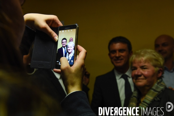 Manuel Valls à Lamballe. Campagne des Primaires citoyennes.