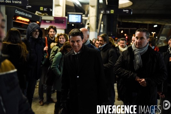 Manuel Valls à Lamballe. Campagne des Primaires citoyennes.