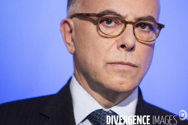 Voeux à la presse du premier ministre Bernard CAZENEUVE dans les salons de l hôtel Matignon