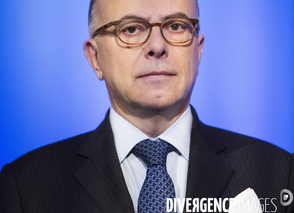 Voeux à la presse du premier ministre Bernard CAZENEUVE dans les salons de l hôtel Matignon