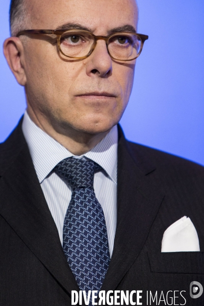 Voeux à la presse du premier ministre Bernard CAZENEUVE dans les salons de l hôtel Matignon