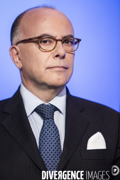 Voeux à la presse du premier ministre Bernard CAZENEUVE dans les salons de l hôtel Matignon
