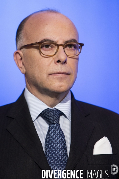 Voeux à la presse du premier ministre Bernard CAZENEUVE dans les salons de l hôtel Matignon