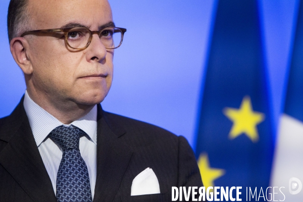 Voeux à la presse du premier ministre Bernard CAZENEUVE dans les salons de l hôtel Matignon