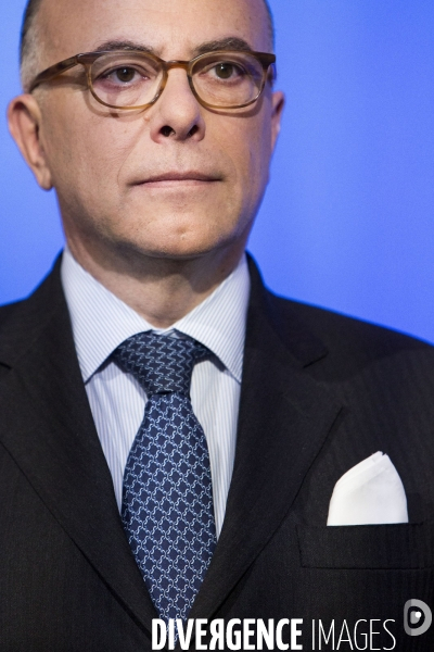 Voeux à la presse du premier ministre Bernard CAZENEUVE dans les salons de l hôtel Matignon