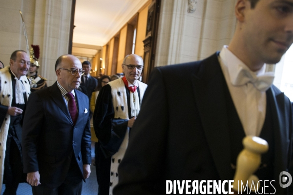 Bernard CAZENEUVE assiste à la rentrée solennelle de la cour des comptes.
