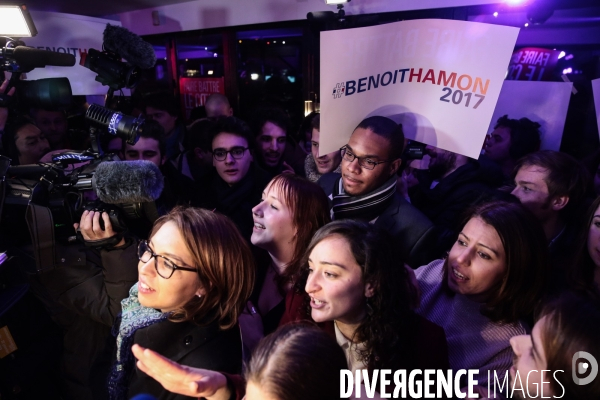 Benoit hamon - soiree electorale du premier tour de la primaire de la gauche
