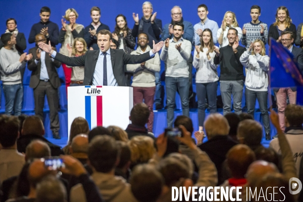 Emmanuel Macron en meeting à Lille