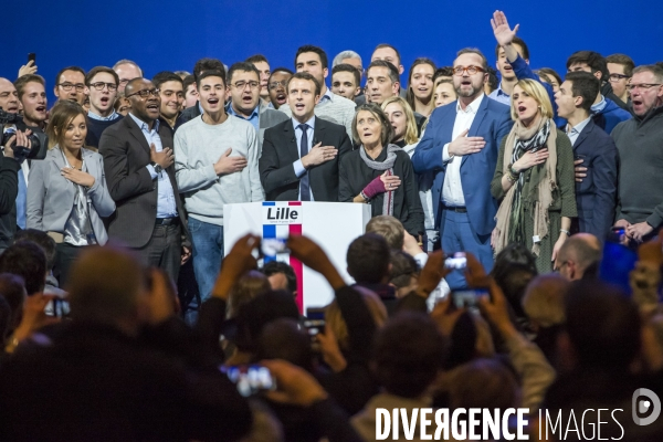 Emmanuel Macron en meeting à Lille