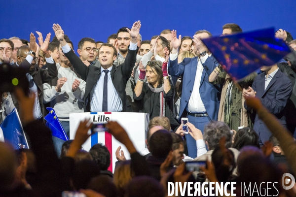 Emmanuel Macron en meeting à Lille
