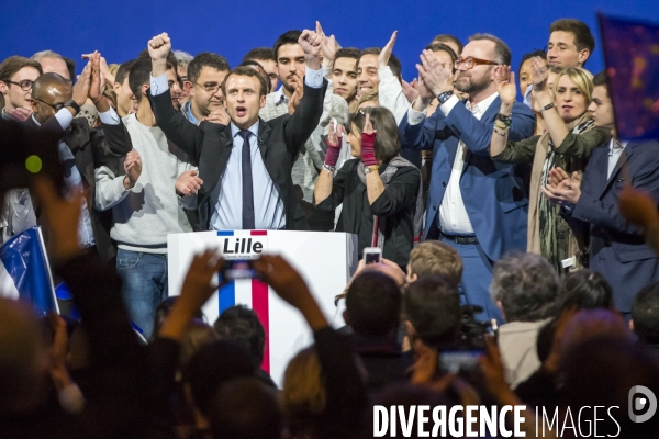Emmanuel Macron en meeting à Lille