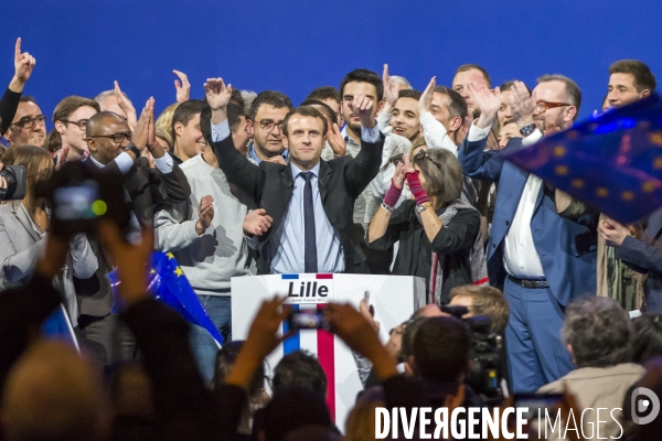 Emmanuel Macron en meeting à Lille