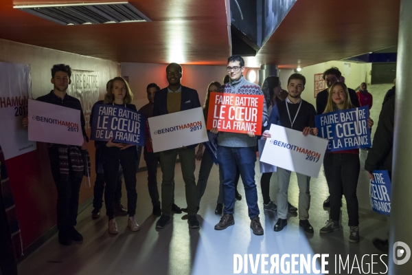 Benoît Hamon en meeting à Paris