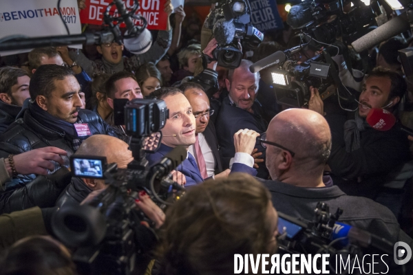 Benoît Hamon en meeting à Paris