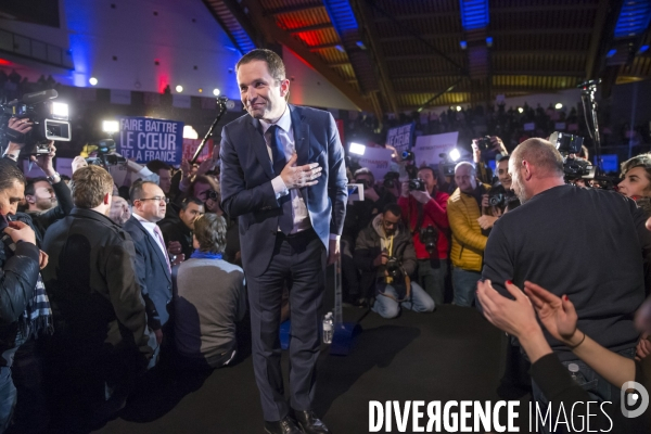 Benoît Hamon en meeting à Paris