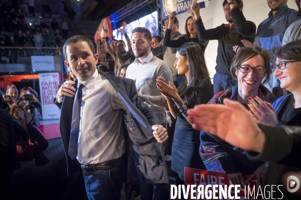 Benoît Hamon en meeting à Paris