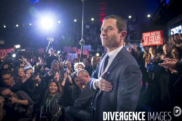 Benoît Hamon en meeting à Paris